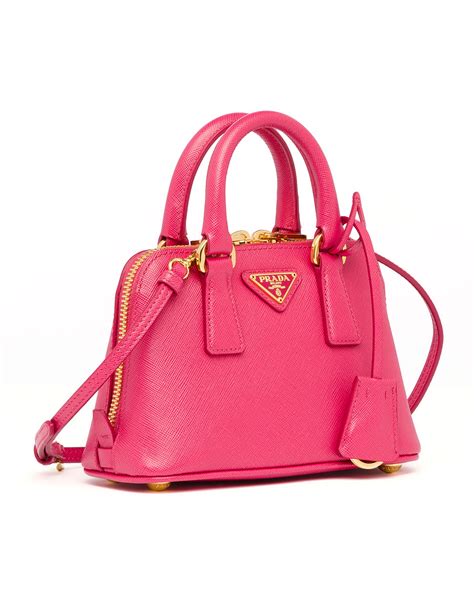 prada pink saffiano mini bag